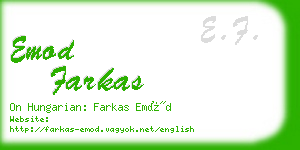 emod farkas business card